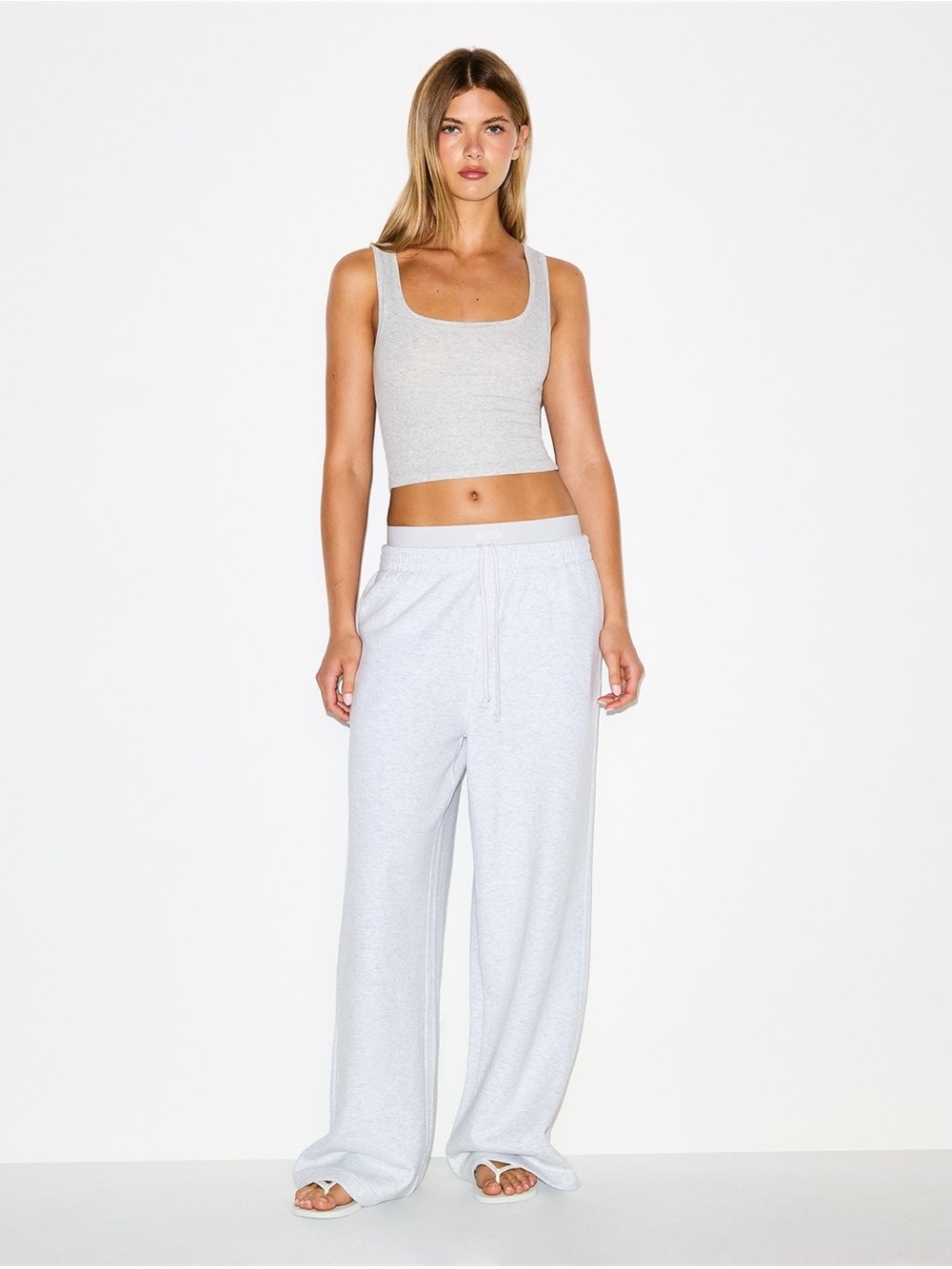 Cotton fleece exposed boxer pant SKIMS
